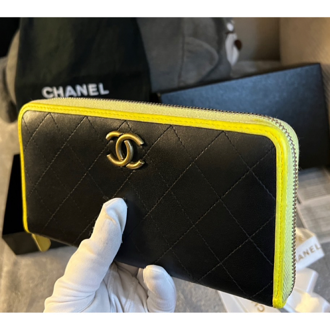 CHANEL - 正規品 シャネル ラウンドファスナー長財布 マトラッセ CHANEL - 正規品 シャネル ラウンドファスナー長財布 マトラッセ