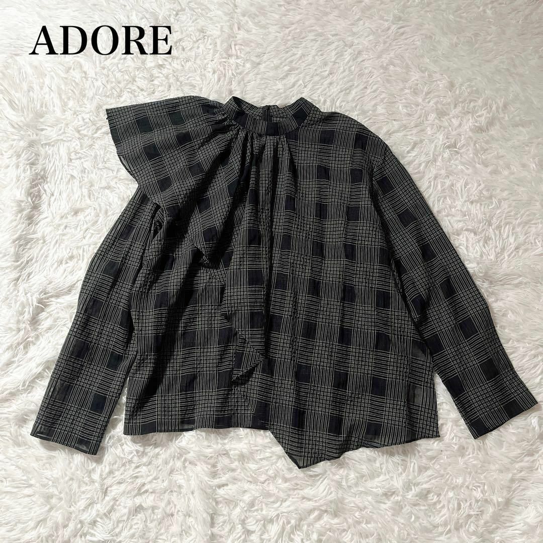 ADORE - 美品✨ADORE アドーア シアー チェック フレアパーツ ADORE - 美品✨ADORE アドーア シアー チェック フレアパーツ