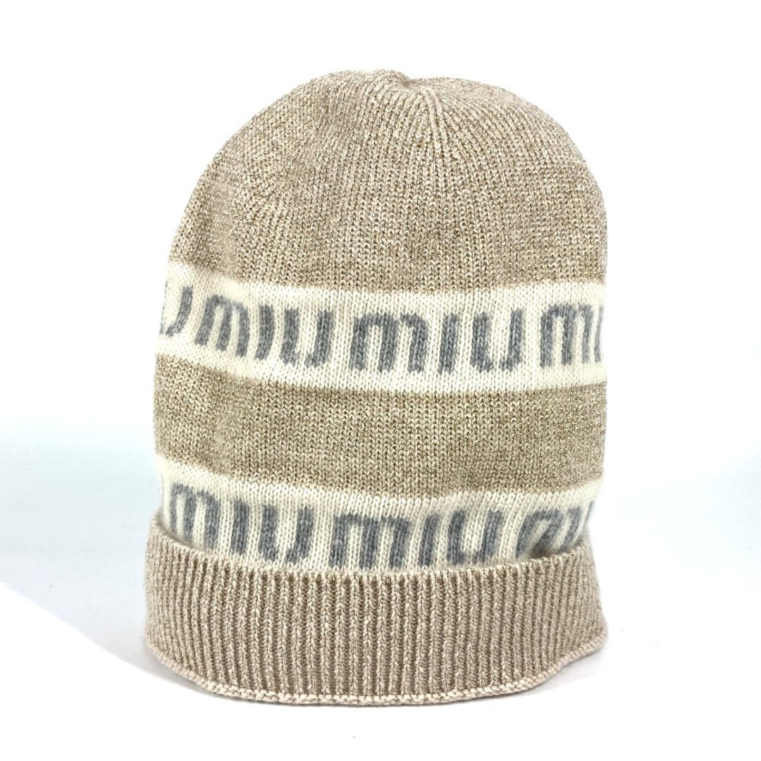 MIU MIU - ミュウミュウ MIUMIU ロゴ 5HC286 ビーニー 帽子 MIU MIU - ミュウミュウ MIUMIU ロゴ 5HC286 ビーニー 帽子