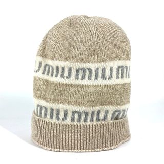MIU MIU - ミュウミュウ MIUMIU ロゴ 5HC286 ビーニー 帽子 MIU MIU - ミュウミュウ MIUMIU ロゴ 5HC286 ビーニー 帽子
