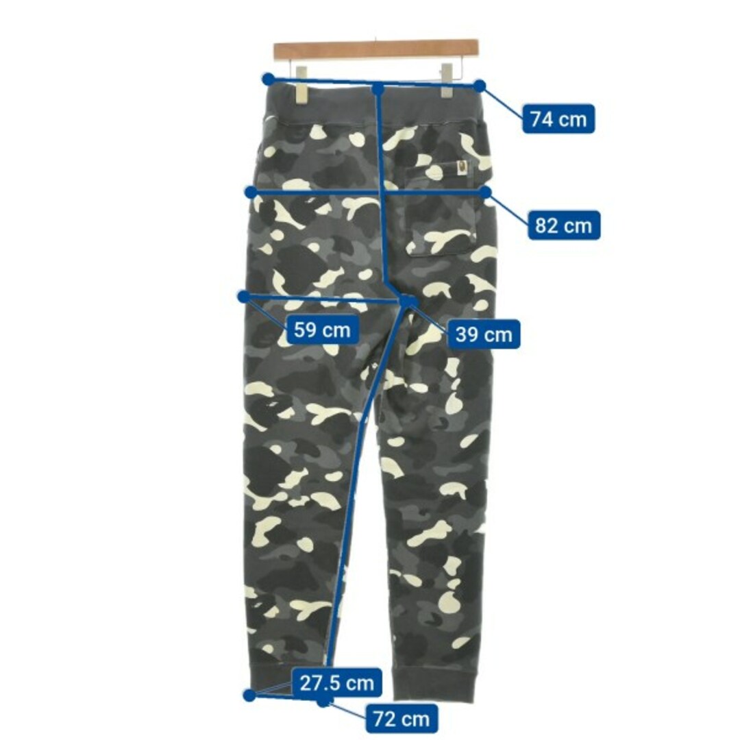 A BATHING APE - A BATHING APE スウェットパンツ S グレーx黒x A BATHING APE - A BATHING APE スウェットパンツ S グレーx黒x