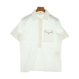 HERMES - HERMES エルメス ブラウス 34(XXS位) 白 【古着 HERMES - HERMES エルメス ブラウス 34(XXS位) 白 【古着