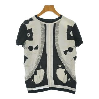 HERMES - HERMES エルメス ニット・セーター 40(M位) 白x黒 HERMES - HERMES エルメス ニット・セーター 40(M位) 白x黒