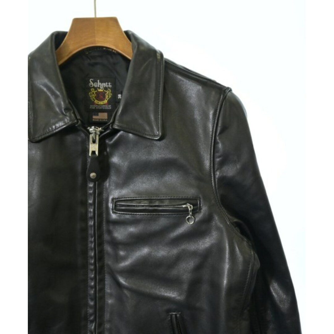 schott - Schott ショット ライダース 38(L位) 黒 【古着 schott - Schott ショット ライダース 38(L位) 黒 【古着