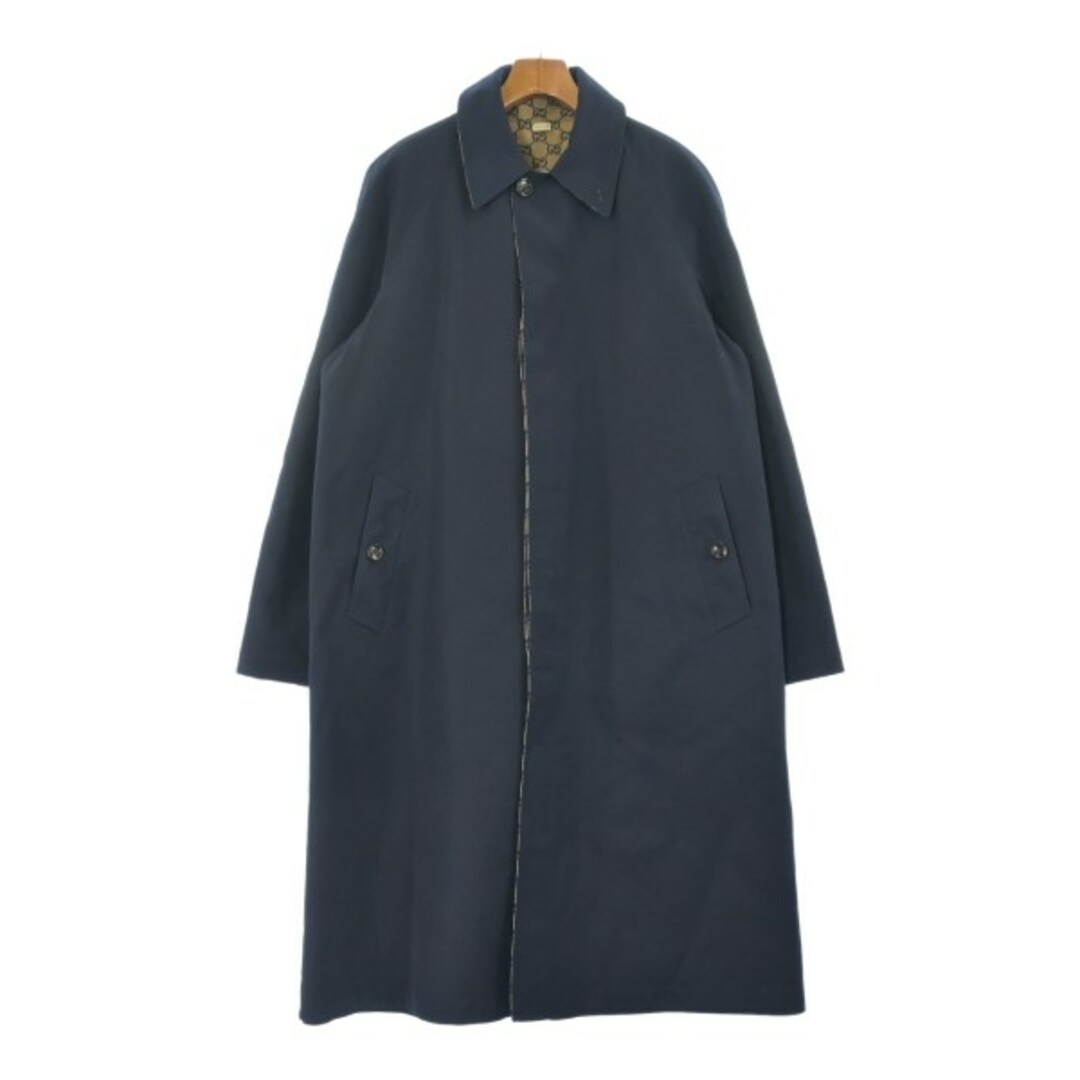 GUCCI - GUCCI グッチ ステンカラーコート 48(L位) 紺 【古着 GUCCI - GUCCI グッチ ステンカラーコート 48(L位) 紺 【古着