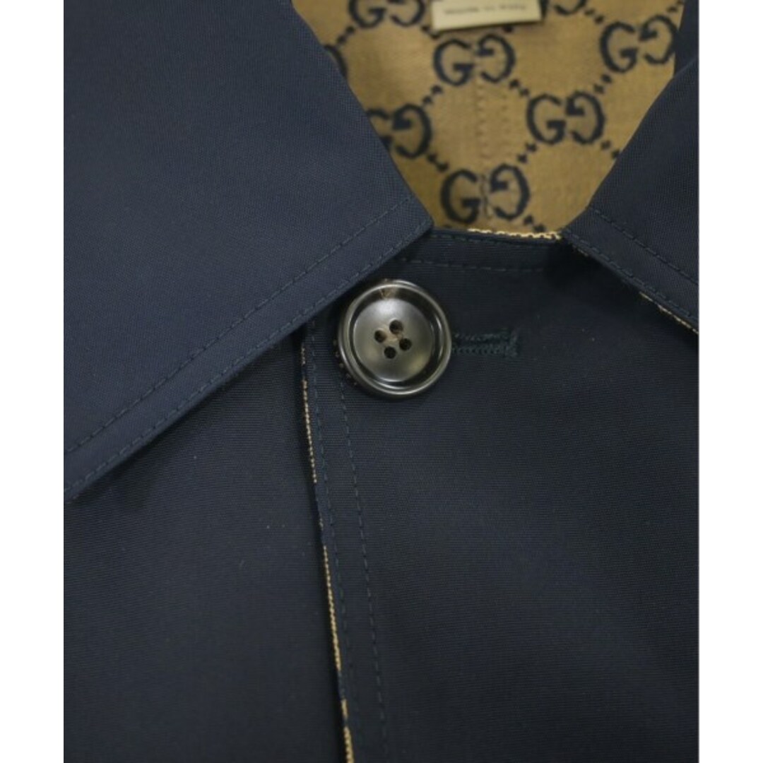 GUCCI - GUCCI グッチ ステンカラーコート 48(L位) 紺 【古着 GUCCI - GUCCI グッチ ステンカラーコート 48(L位) 紺 【古着