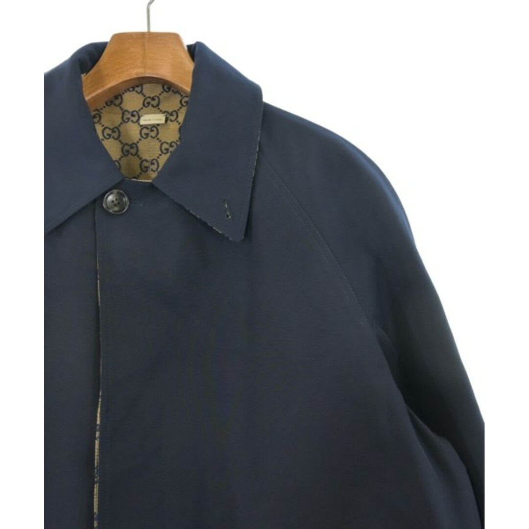 GUCCI - GUCCI グッチ ステンカラーコート 48(L位) 紺 【古着 GUCCI - GUCCI グッチ ステンカラーコート 48(L位) 紺 【古着