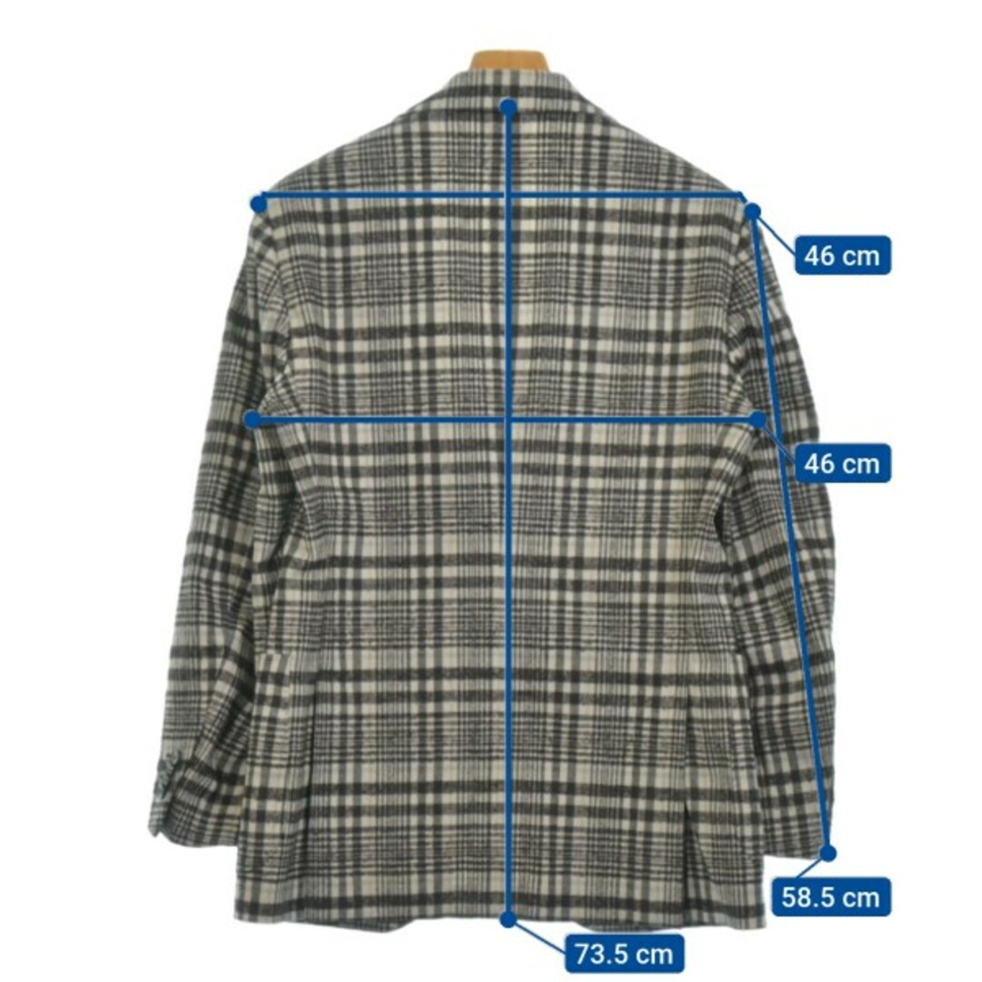 LARDINI - LARDINI ラルディーニ ジャケット 46(M位) グレーx茶 LARDINI - LARDINI ラルディーニ ジャケット 46(M位) グレーx茶