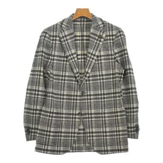 LARDINI - LARDINI ラルディーニ ジャケット 46(M位) グレーx茶 LARDINI - LARDINI ラルディーニ ジャケット 46(M位) グレーx茶