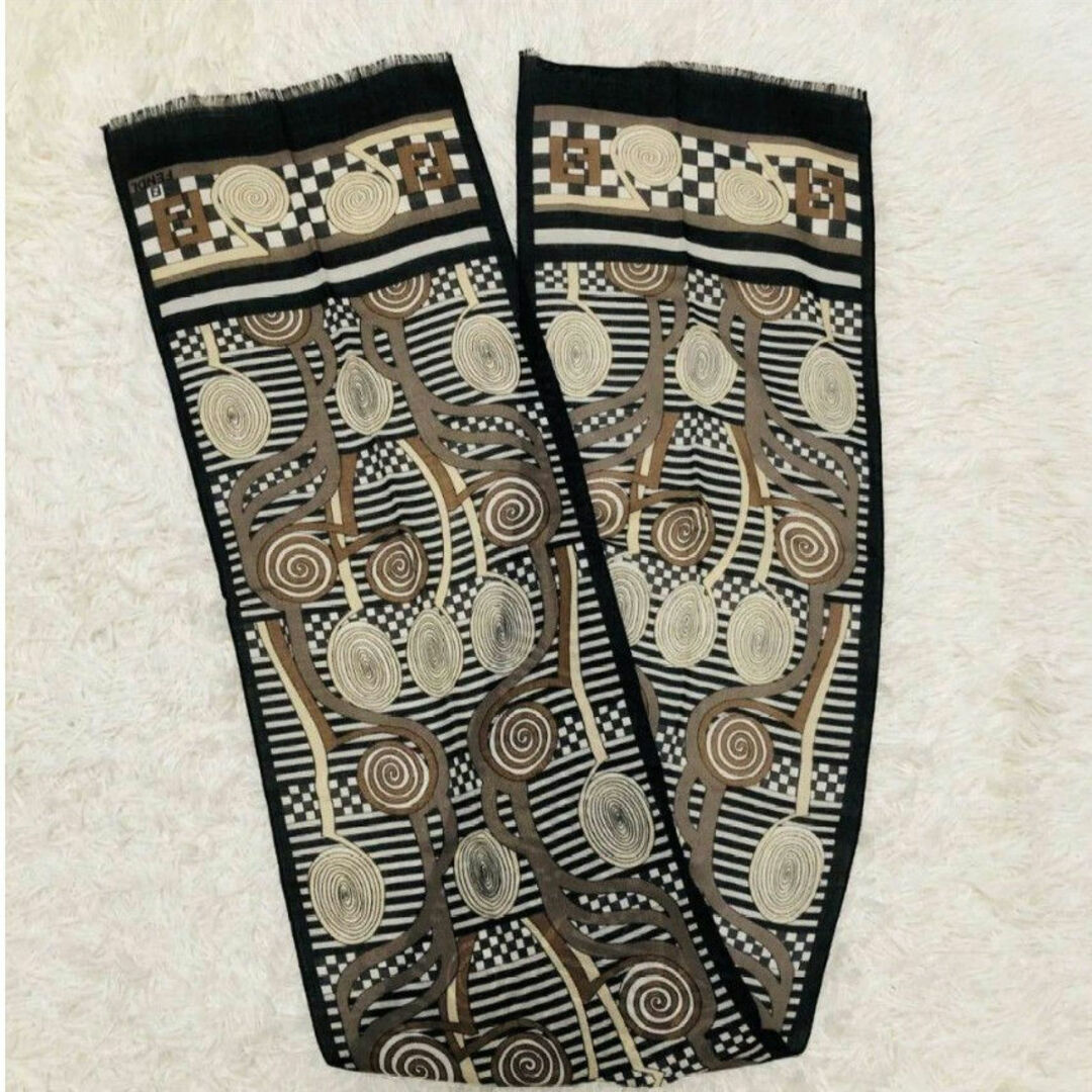 FENDI - 【美品】FENDI フェンディ ストール マフラー スカーフ FENDI - 【美品】FENDI フェンディ ストール マフラー スカーフ