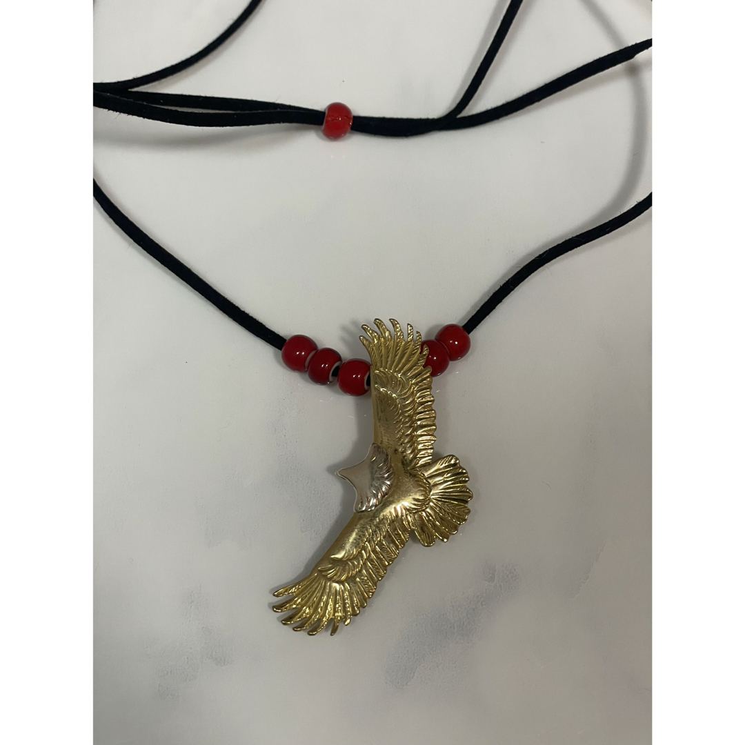 goro's - 【美品】goro's ゴローズ 頭銀小イーグル 革紐セットの goro's - 【美品】goro's ゴローズ 頭銀小イーグル 革紐セットの