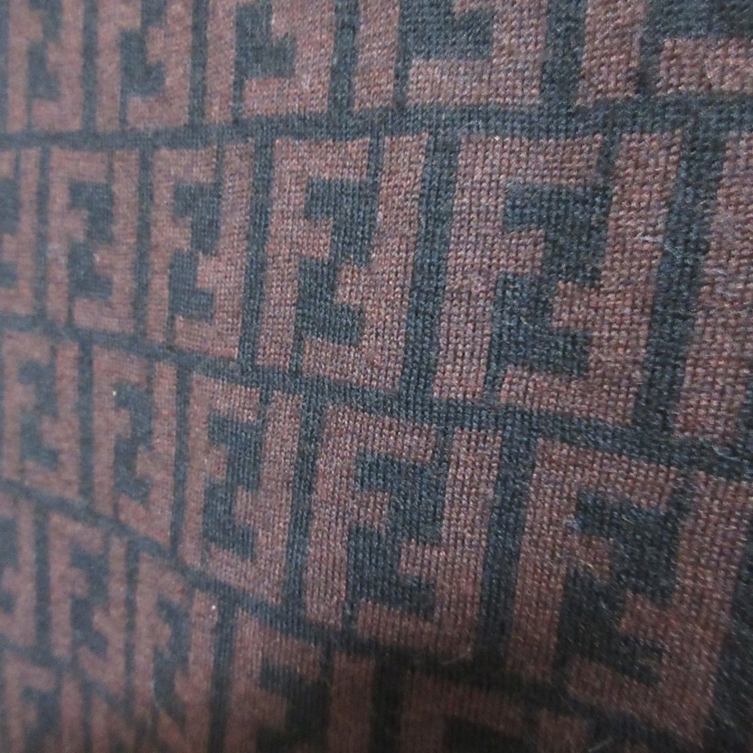 FENDI - 美品 FENDI フェンディ ズッカ柄 総柄 ウール マフラー FENDI - 美品 FENDI フェンディ ズッカ柄 総柄 ウール マフラー