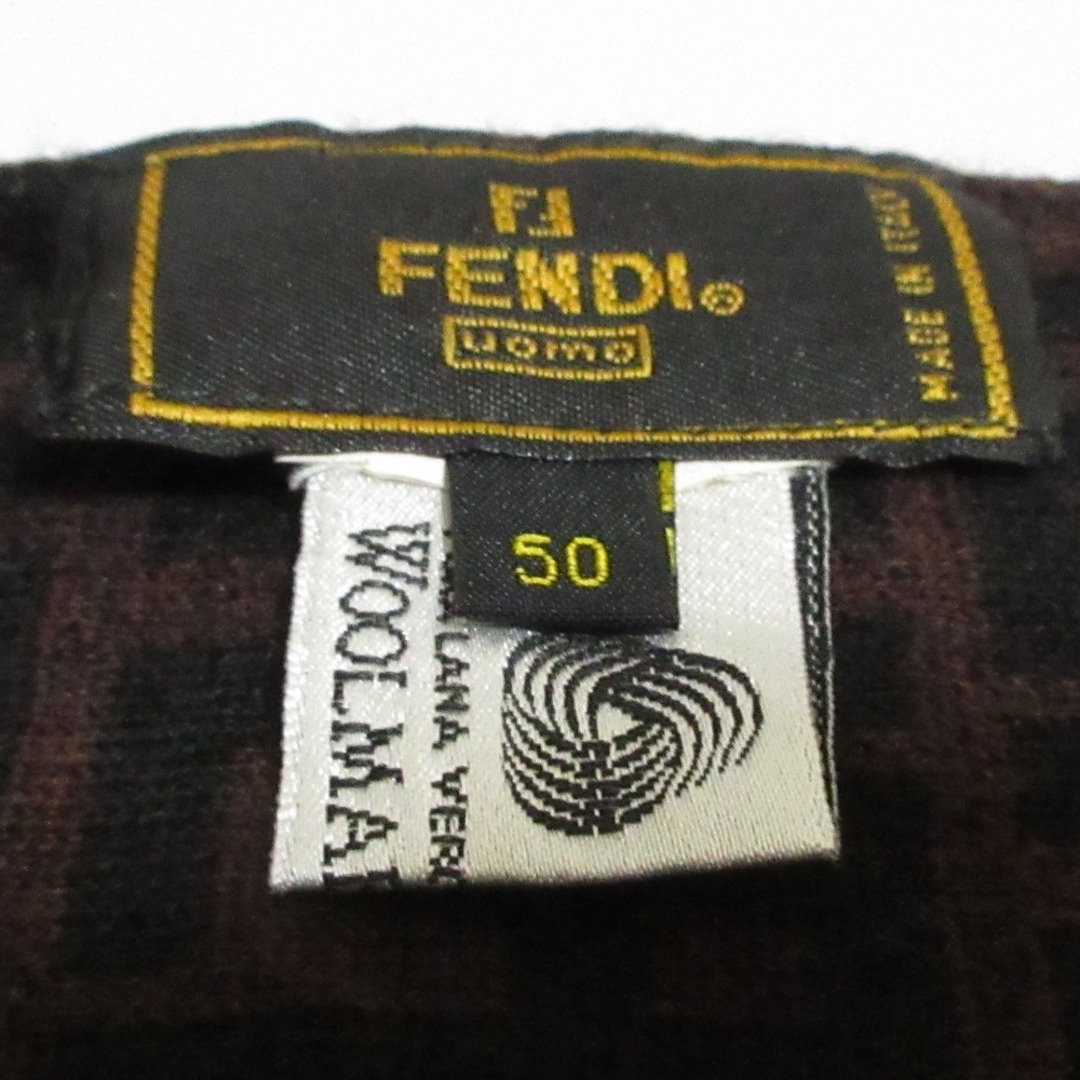 FENDI - 美品 FENDI フェンディ ズッカ柄 総柄 ウール マフラー FENDI - 美品 FENDI フェンディ ズッカ柄 総柄 ウール マフラー