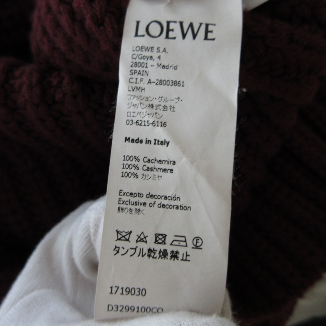 LOEWE - 美品 LOEWE ロエベ パール装飾 カシミヤ100% 長袖 LOEWE - 美品 LOEWE ロエベ パール装飾 カシミヤ100% 長袖