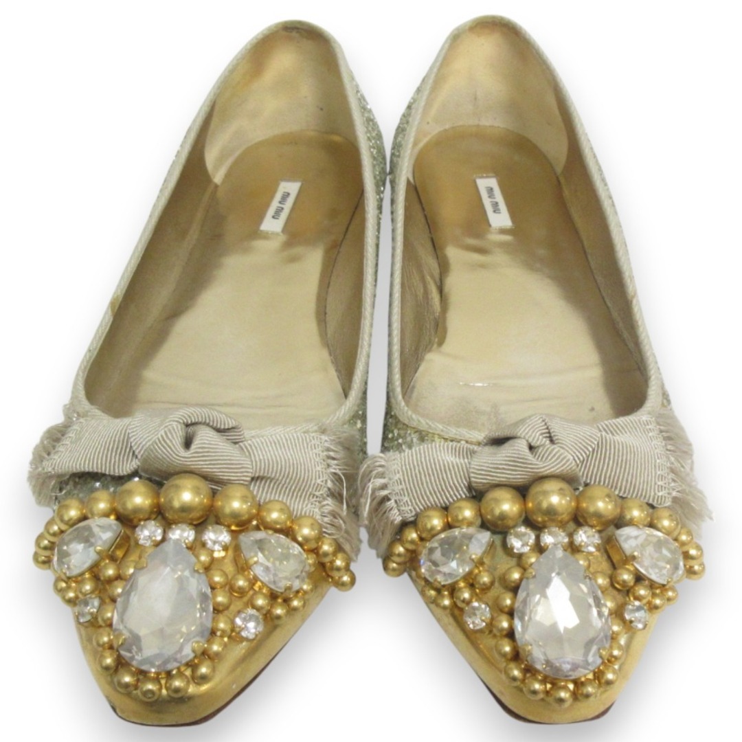 MIU MIU - 良品 MIUMIU ミュウミュウ グリッター ビジュー MIU MIU - 良品 MIUMIU ミュウミュウ グリッター ビジュー