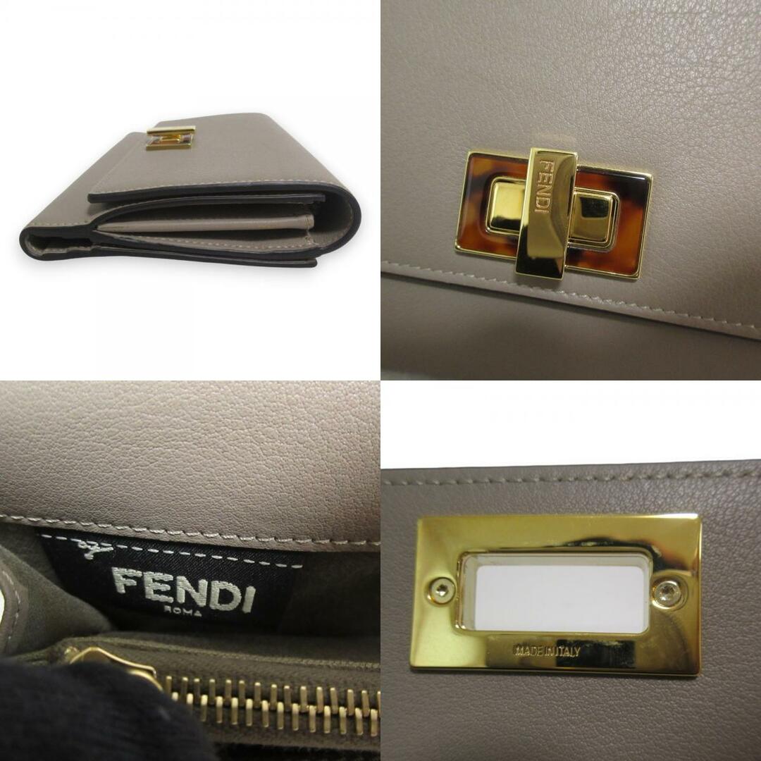FENDI - 新品同様 FENDI フェンディ ピーカブー レザー 二つ折り FENDI - 新品同様 FENDI フェンディ ピーカブー レザー 二つ折り