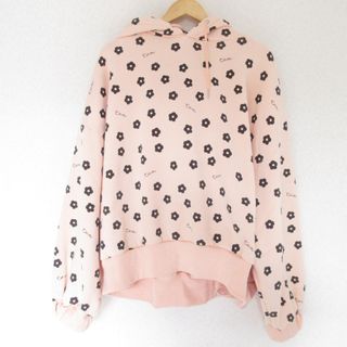 テン(TEN.)の美品 10 TEN テン YOPPI×渡辺直美 Flower sweat hoodie フラワープリント オーバーサイズ スウェットパーカー フーディー 2 ピンク レディース 古着 中古 USED(パーカー)