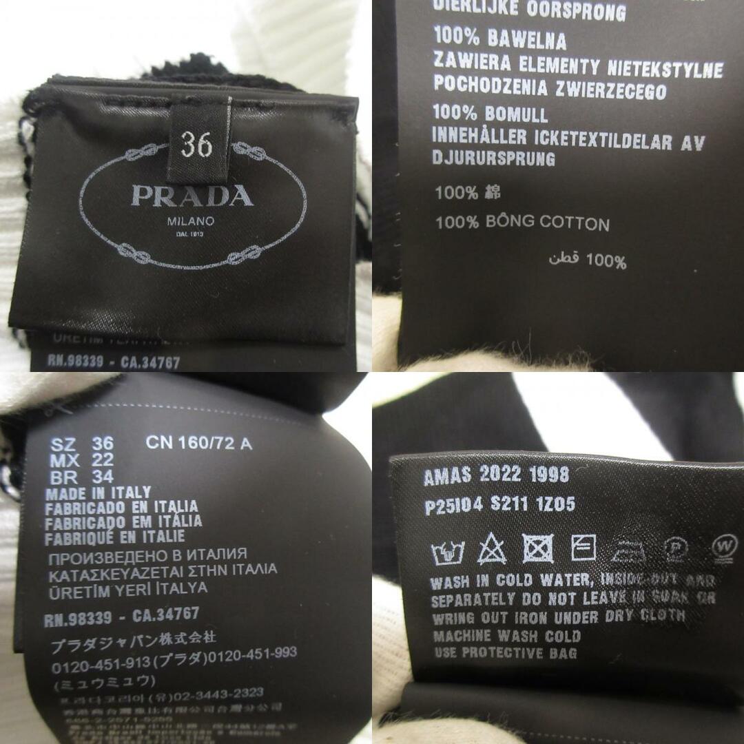 PRADA - 良品 PRADA プラダ 2022年製 ロゴ刺繍 ハーフスリーブ PRADA - 良品 PRADA プラダ 2022年製 ロゴ刺繍 ハーフスリーブ
