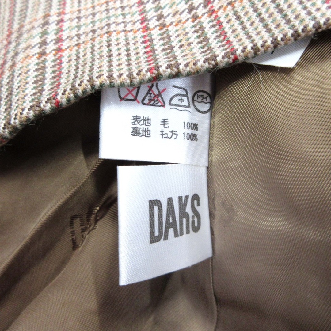 DAKS - 美品 DAKS ダックス テーラード ジャケット チェック柄 DAKS - 美品 DAKS ダックス テーラード ジャケット チェック柄
