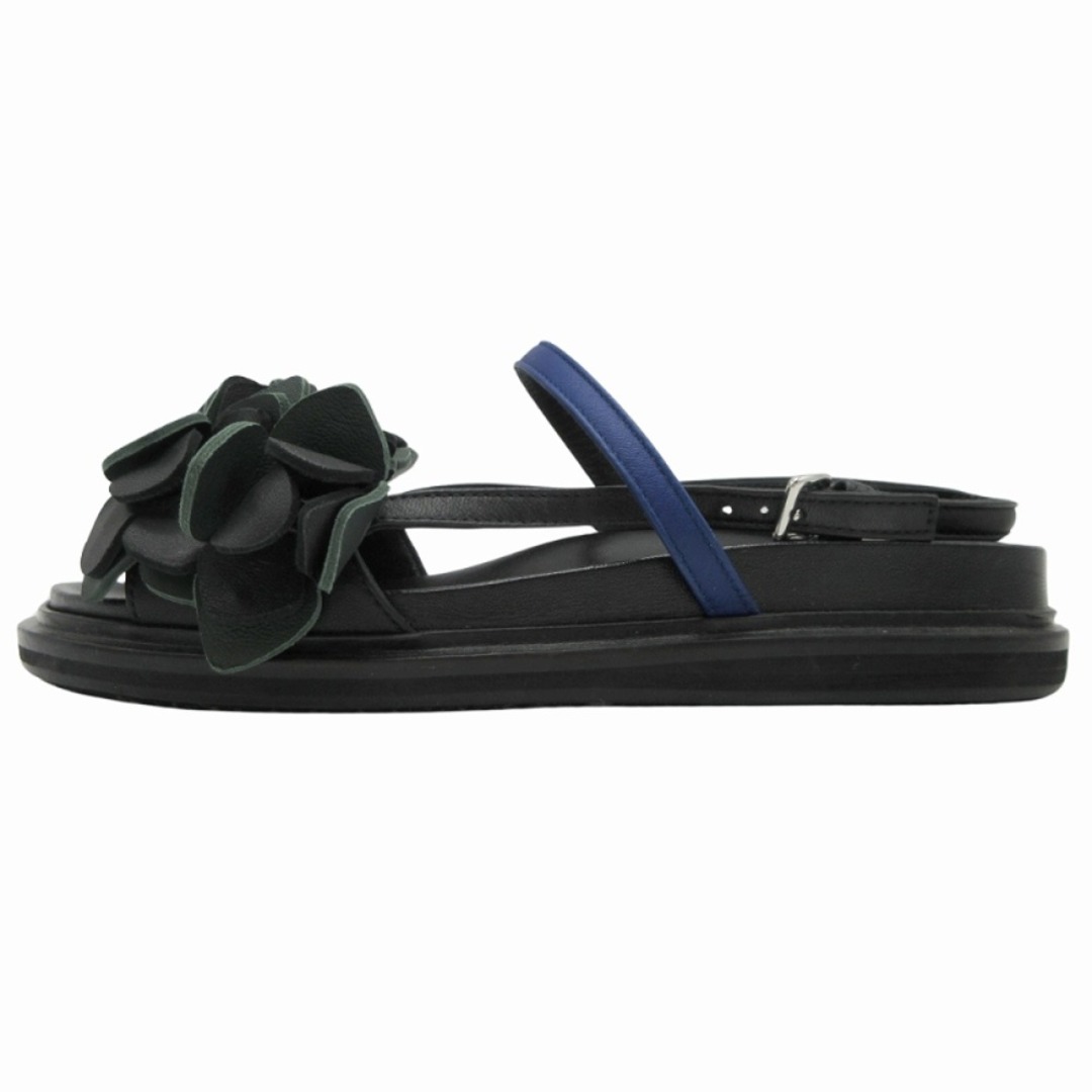 MARNI - 美品 MARNI マルニ レザー フラワーモチーフ サンダル MARNI - 美品 MARNI マルニ レザー フラワーモチーフ サンダル