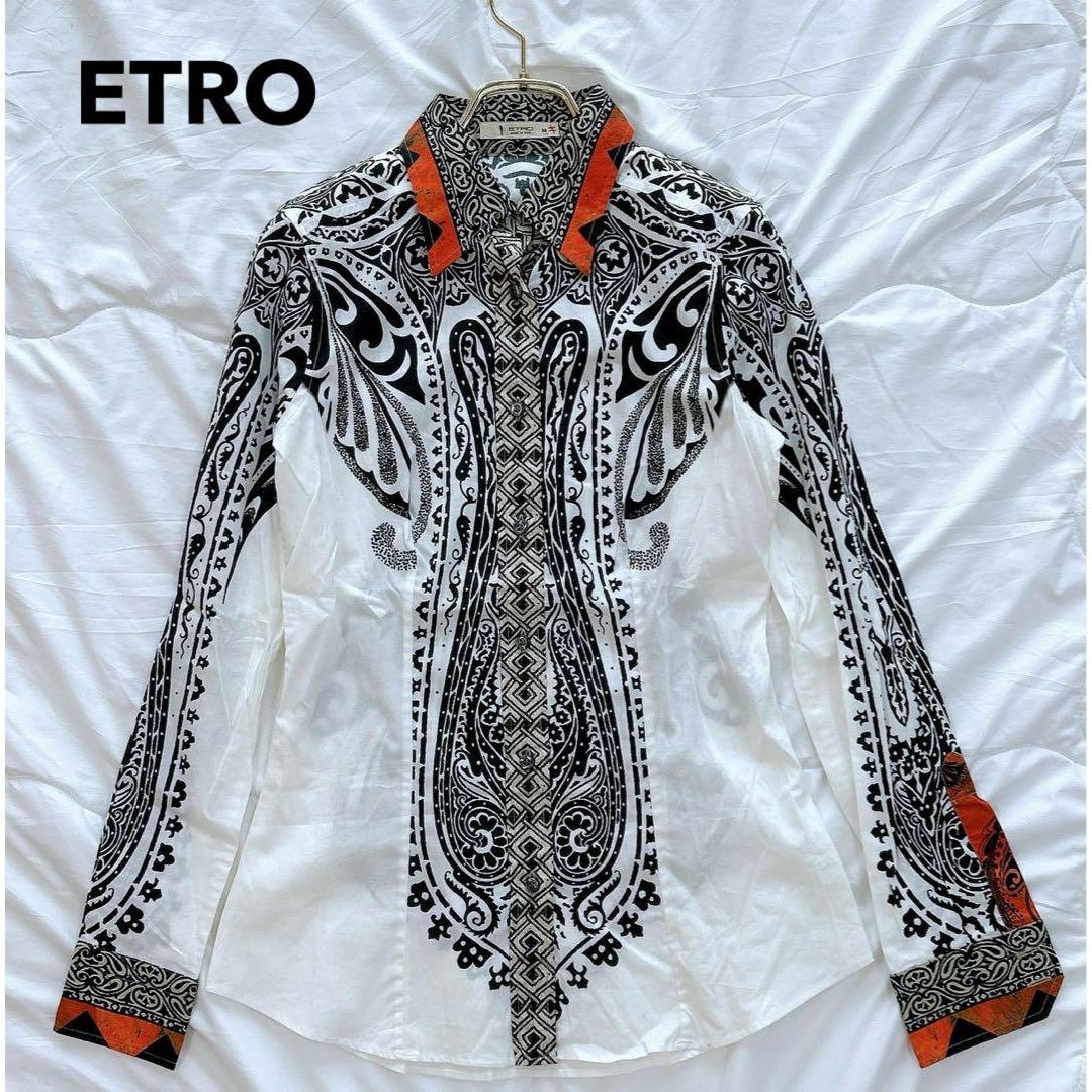 ETRO - イタリア製 ETRO エトロ ペイズリー柄 長袖ブラウス ETRO - イタリア製 ETRO エトロ ペイズリー柄 長袖ブラウス