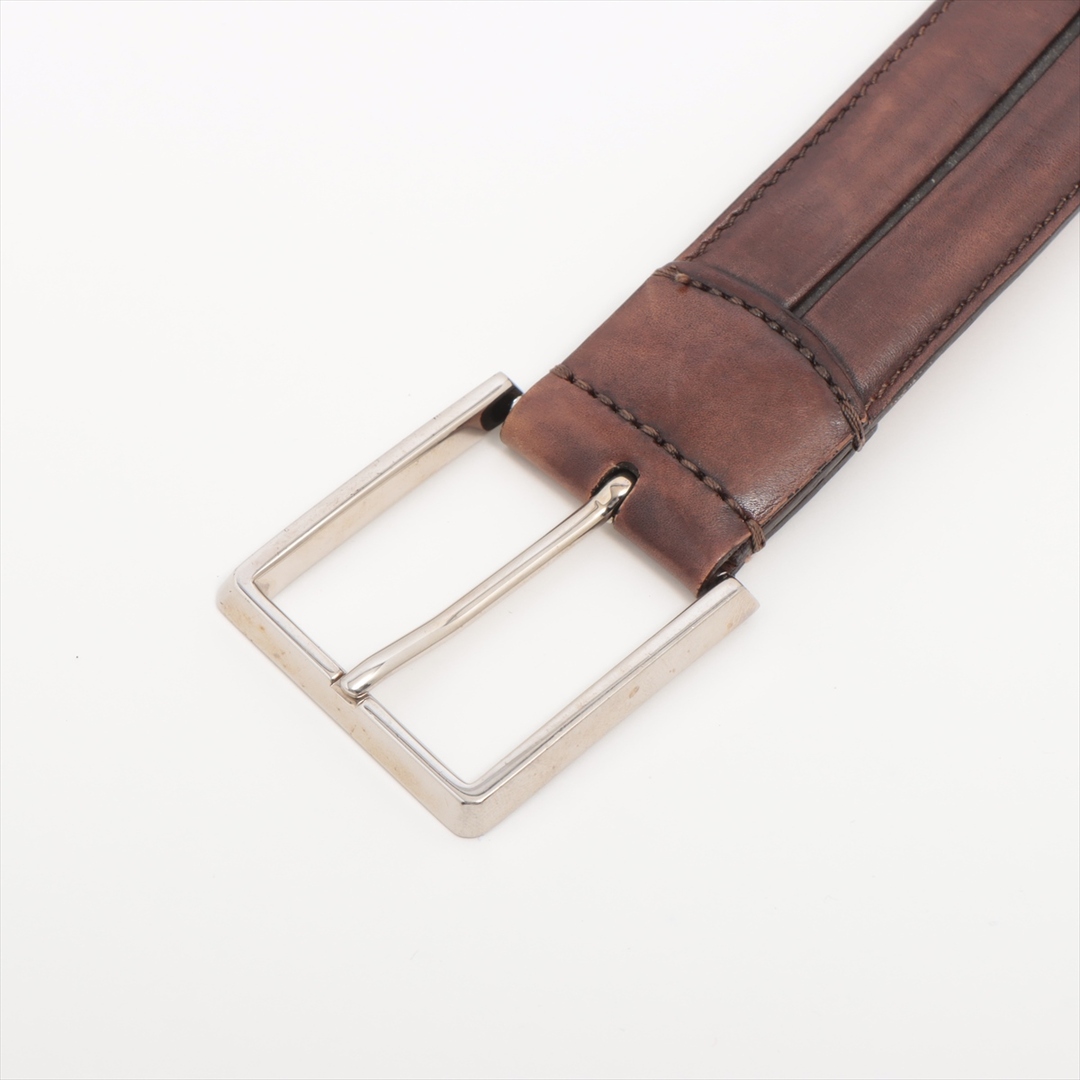 BERLUTI - 美品 ベルルッティ レザー ベルト シルバー バックル BERLUTI - 美品 ベルルッティ レザー ベルト シルバー バックル