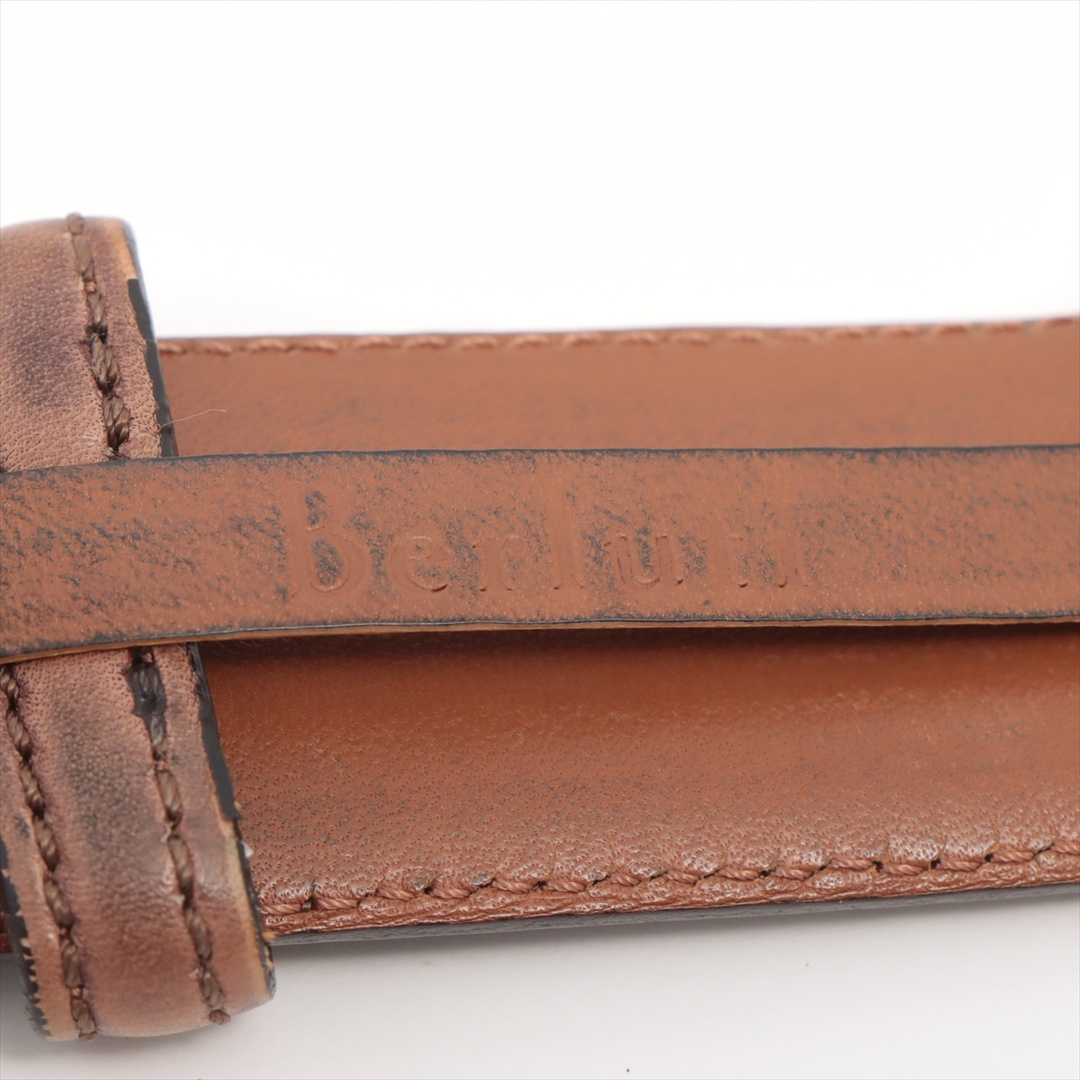 BERLUTI - 美品 ベルルッティ レザー ベルト シルバー バックル BERLUTI - 美品 ベルルッティ レザー ベルト シルバー バックル
