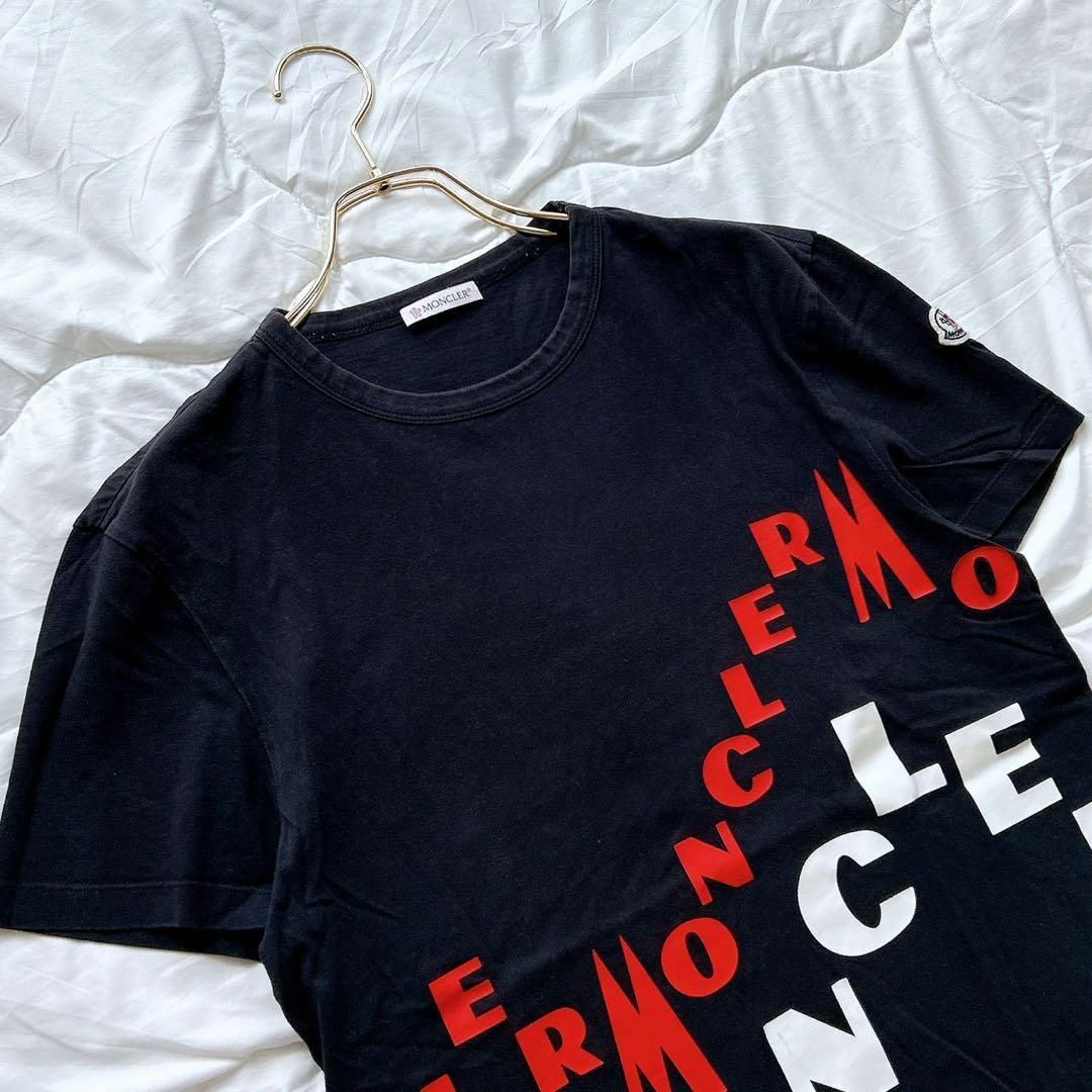 MONCLER - MONCLER モンクレール ロゴプリント 半袖 カットソー MONCLER - MONCLER モンクレール ロゴプリント 半袖 カットソー
