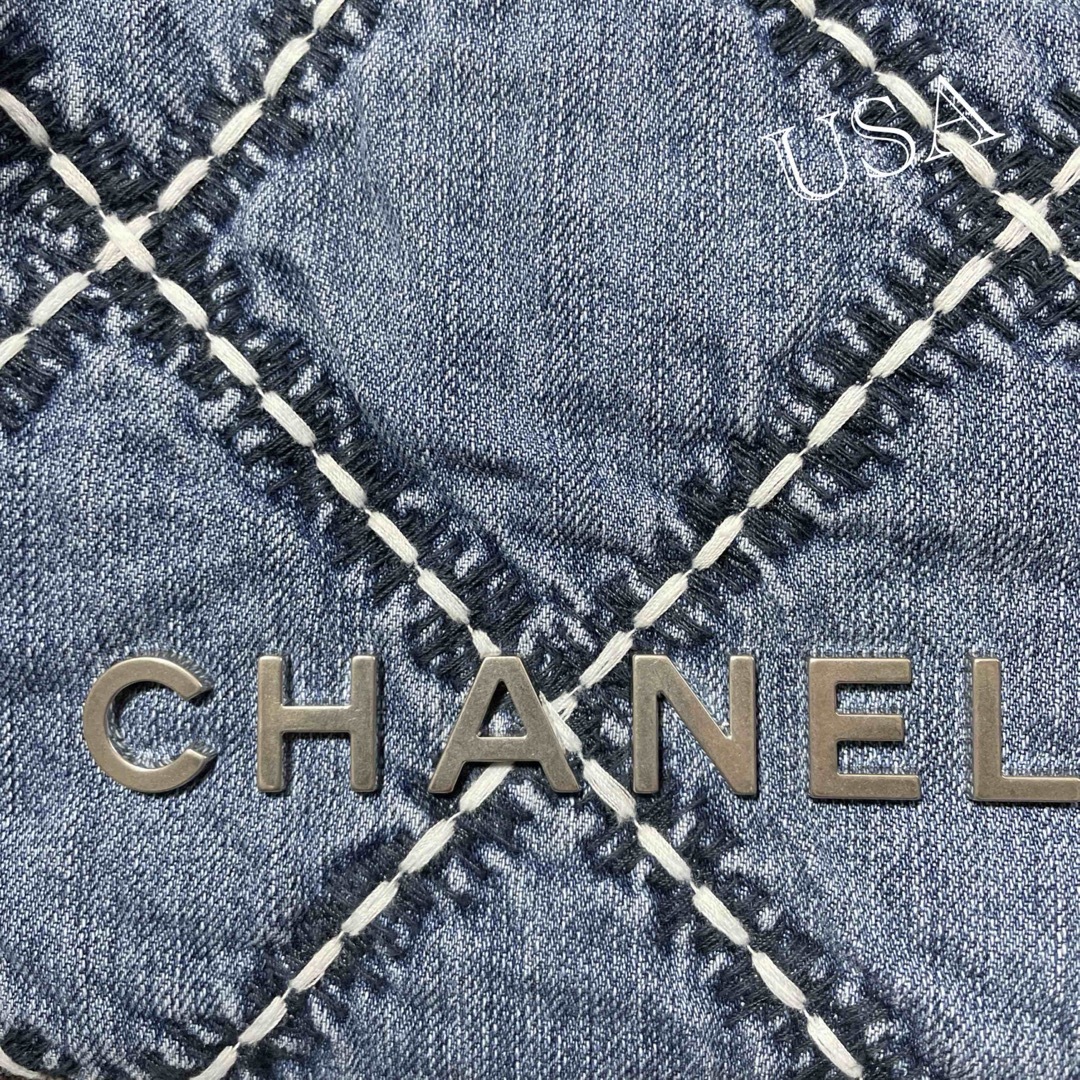 CHANEL - 新品 シャネル CHANEL 22 ミニ ハンドバッグ デニム CHANEL - 新品 シャネル CHANEL 22 ミニ ハンドバッグ デニム
