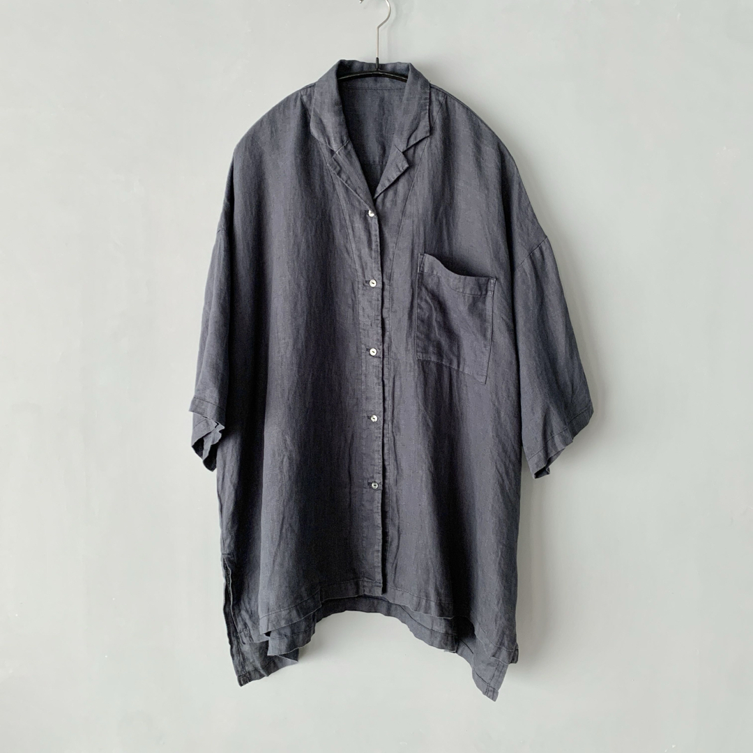 nest Robe - Nest robe オープンカラーリネンシャツ ブラウス nest Robe - Nest robe オープンカラーリネンシャツ ブラウス
