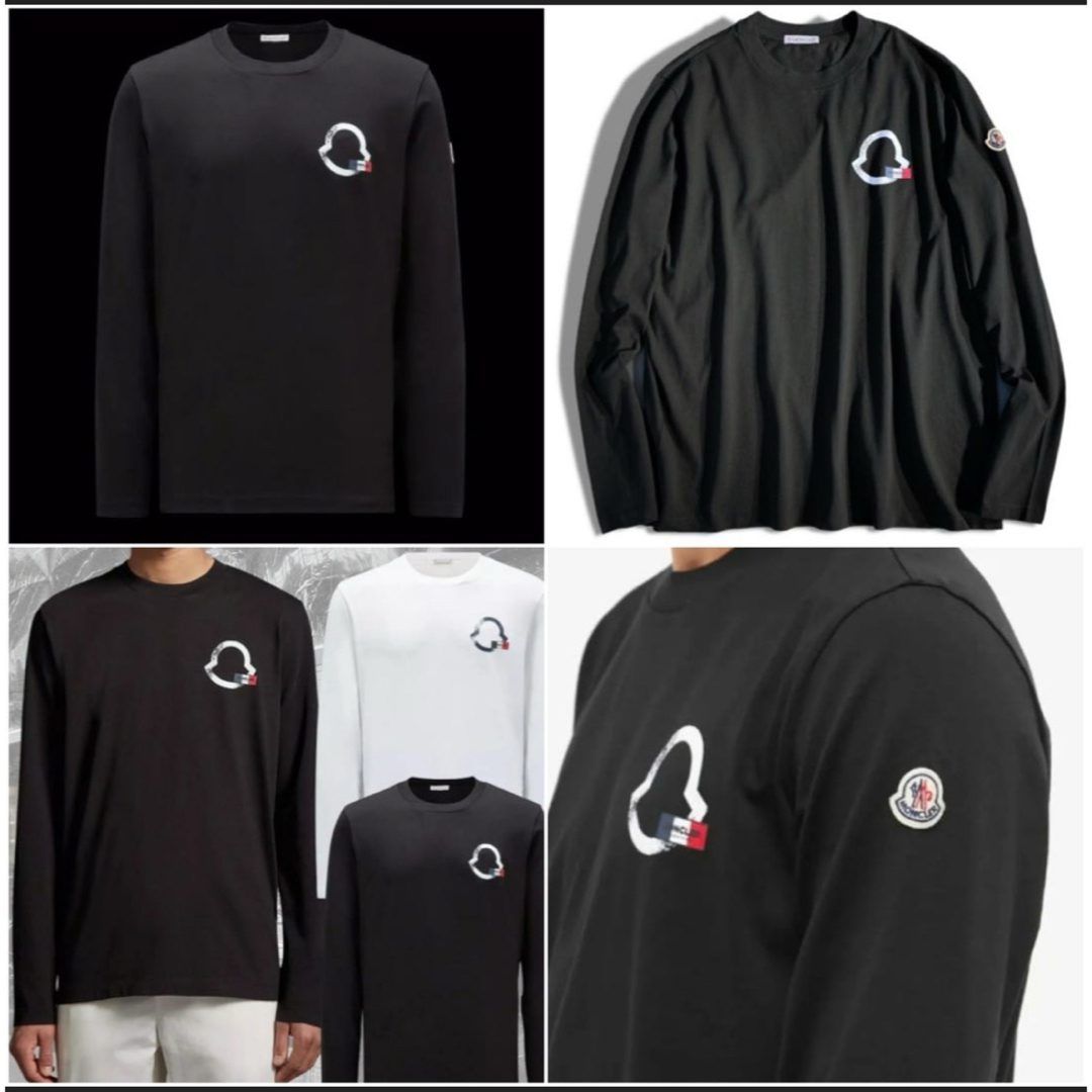 MONCLER - モンクレール MONCLER ロンT 黒 ブラック 長袖Tシャツ MONCLER - モンクレール MONCLER ロンT 黒 ブラック 長袖Tシャツ