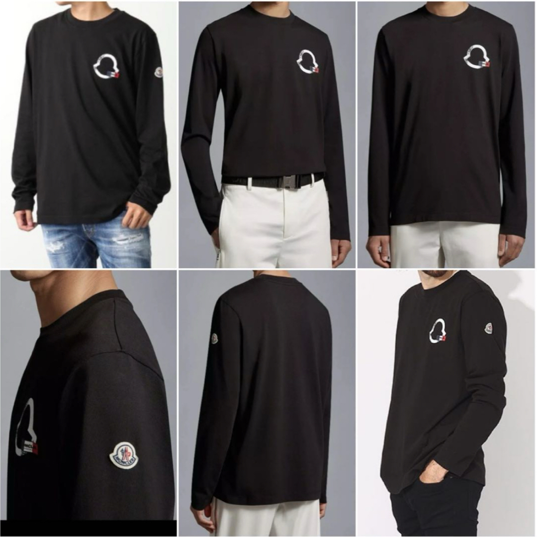 MONCLER - モンクレール MONCLER ロンT 黒 ブラック 長袖Tシャツ MONCLER - モンクレール MONCLER ロンT 黒 ブラック 長袖Tシャツ