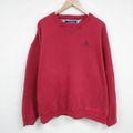 XL★古着 トミーヒルフィガー TOMMY HILFIGER 長袖 ブランド スウェット メンズ 90年代 90s ワンポイントロゴ 大きいサイズ クルーネック 赤 レッド 25apr10 中古 スエット トレーナー トップス