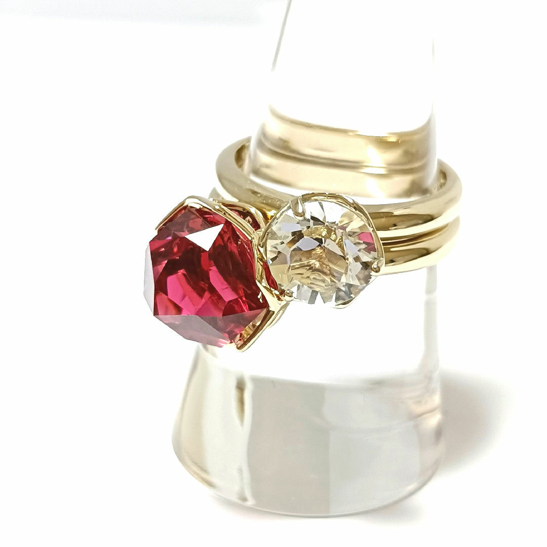 SWAROVSKI - スワロフスキー♥リング 指輪 セット ゴールド SWAROVSKI - スワロフスキー♥リング 指輪 セット ゴールド