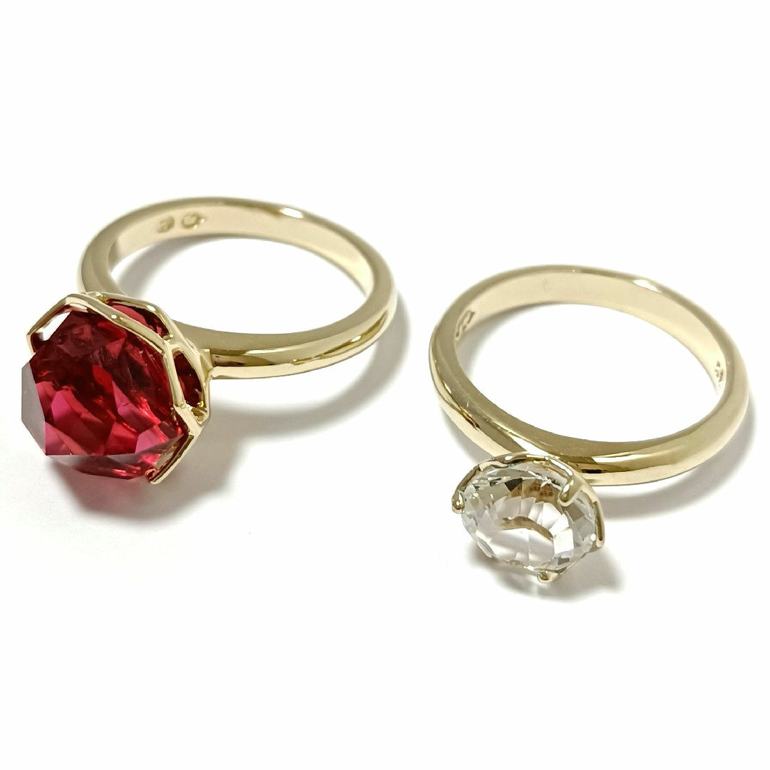 SWAROVSKI - スワロフスキー♥リング 指輪 セット ゴールド SWAROVSKI - スワロフスキー♥リング 指輪 セット ゴールド