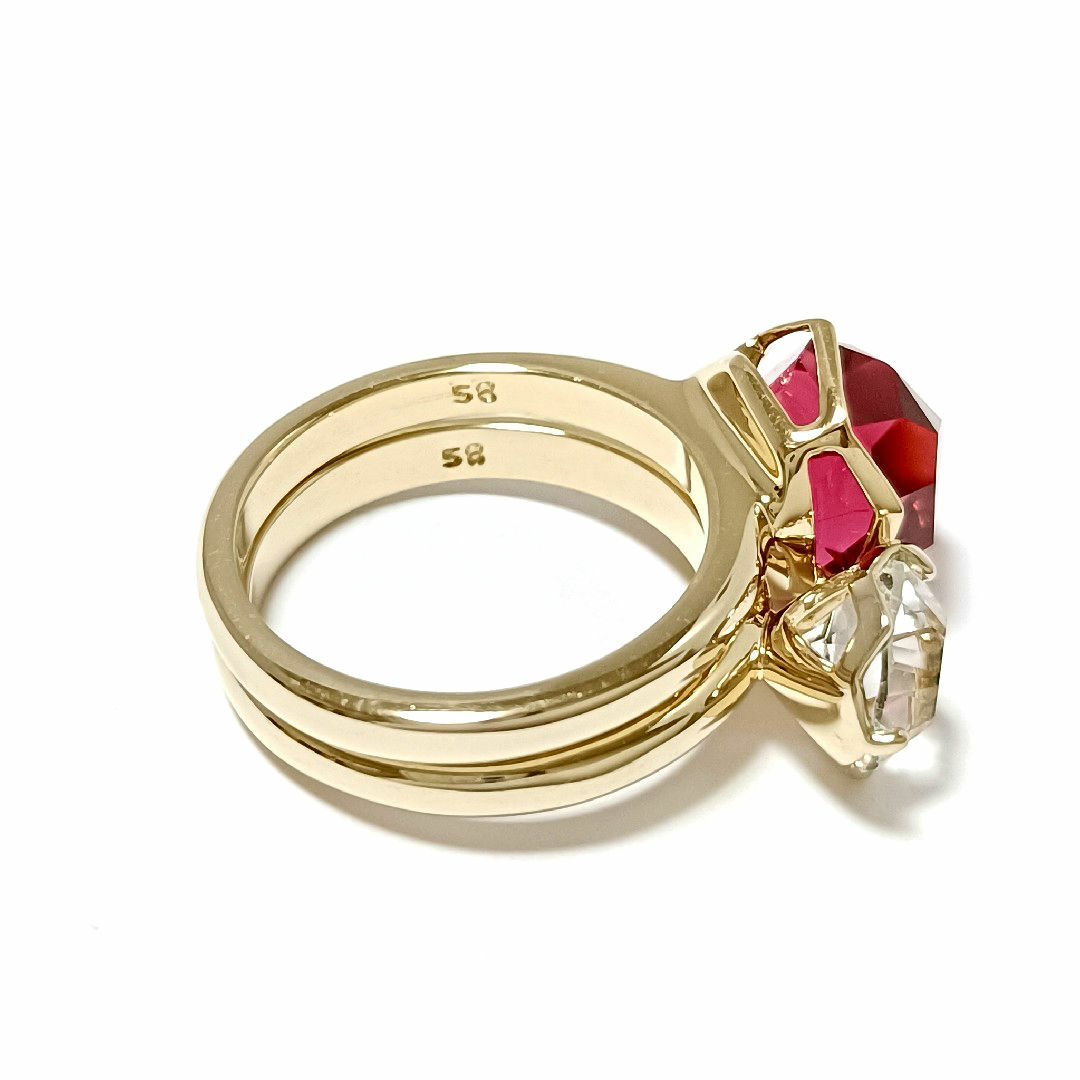 SWAROVSKI - スワロフスキー♥リング 指輪 セット ゴールド SWAROVSKI - スワロフスキー♥リング 指輪 セット ゴールド