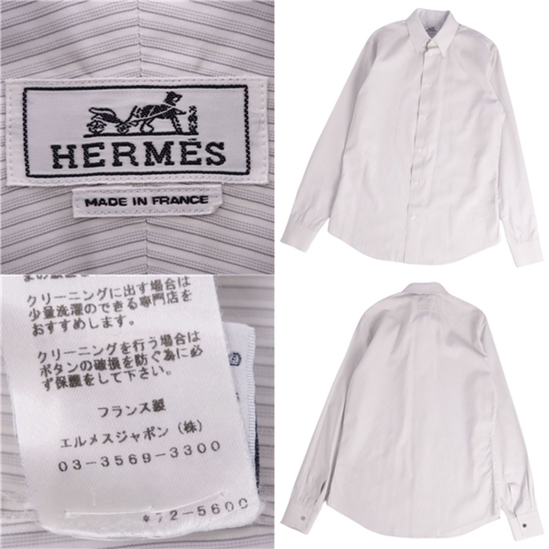 HERMES - 美品 エルメス HERMES シャツ ロングスリーブ HERMES - 美品 エルメス HERMES シャツ ロングスリーブ