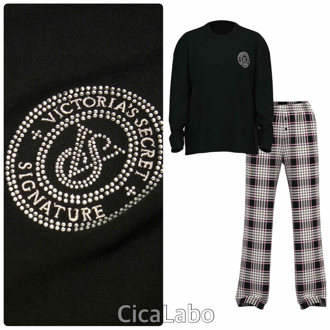 Victoria's Secret - 【新品】VS フランネル 長袖Tシャツ Victoria's Secret - 【新品】VS フランネル 長袖Tシャツ