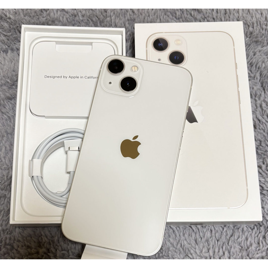 Apple - iPhone13 スターライト256GBシムフリー【純正バッテリー Apple - iPhone13 スターライト256GBシムフリー【純正バッテリー