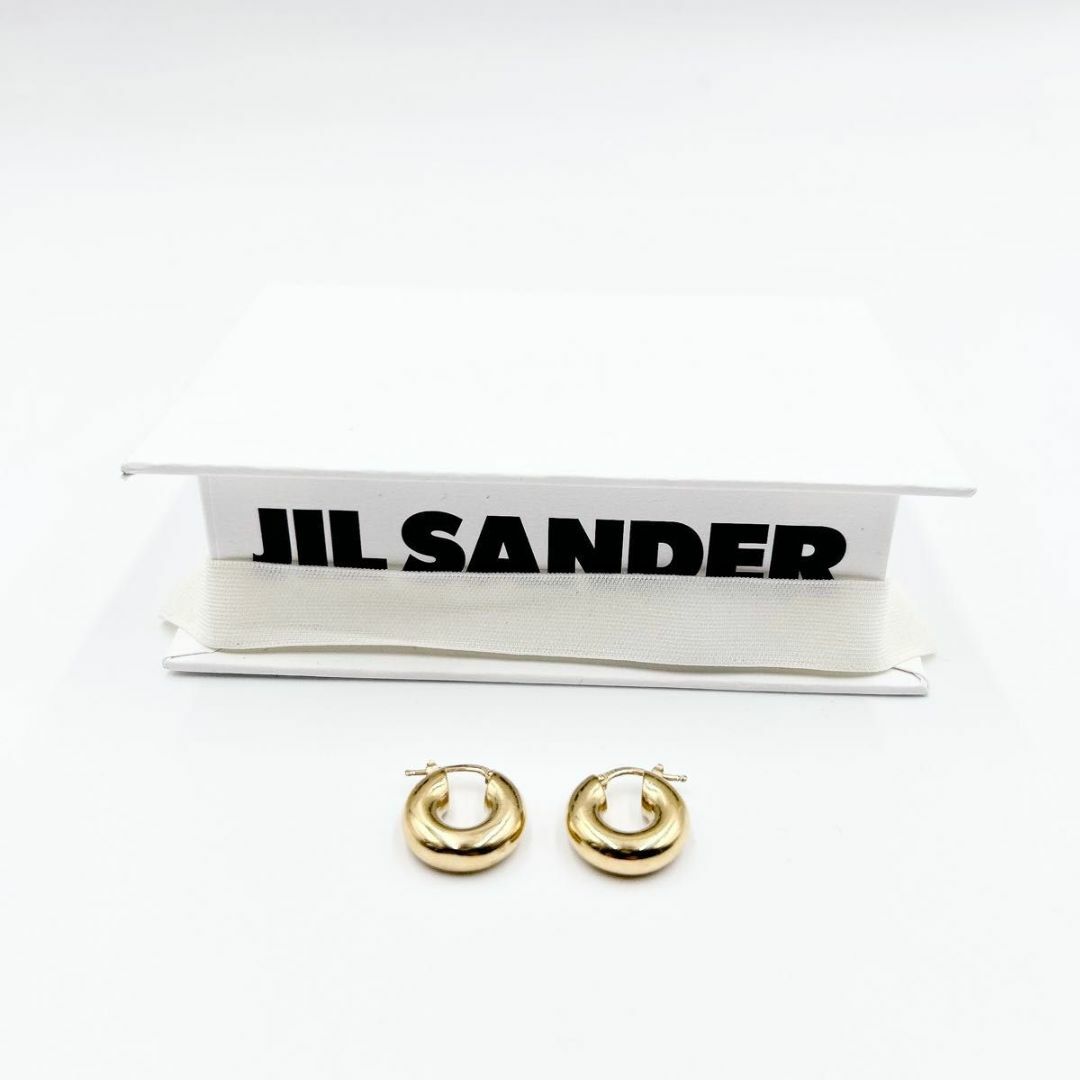 JIL SANDER - JIL SANDER ジルサンダー フープピアス ゴールド JIL SANDER - JIL SANDER ジルサンダー フープピアス ゴールド