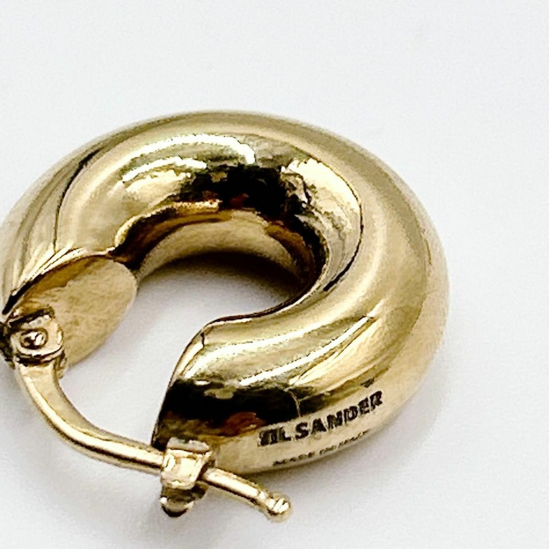 JIL SANDER - JIL SANDER ジルサンダー フープピアス ゴールド JIL SANDER - JIL SANDER ジルサンダー フープピアス ゴールド