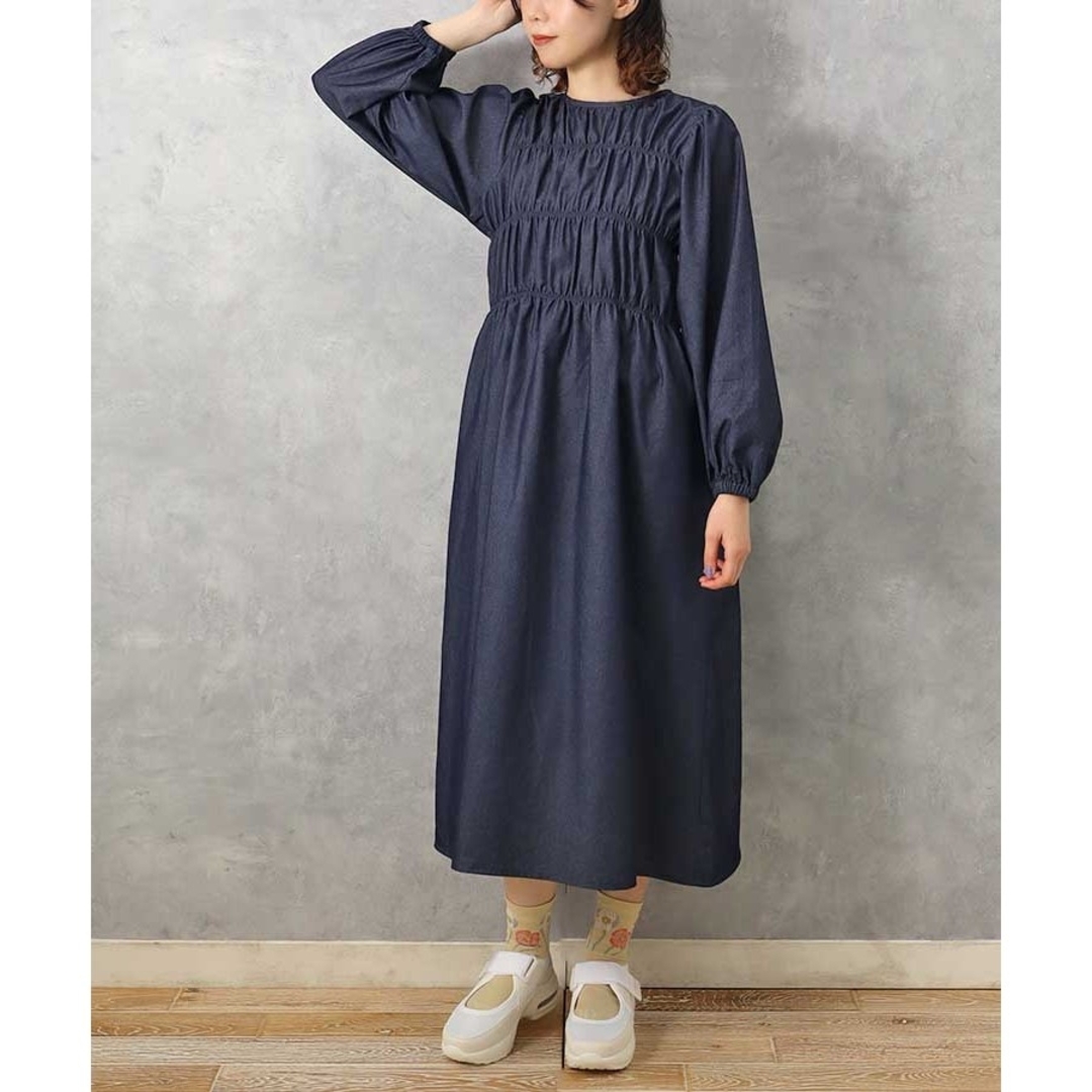 Bleu Bleuet - 未使用タグ付⭐ ブルーブルーエ ギャザー Bleu Bleuet - 未使用タグ付⭐ ブルーブルーエ ギャザー