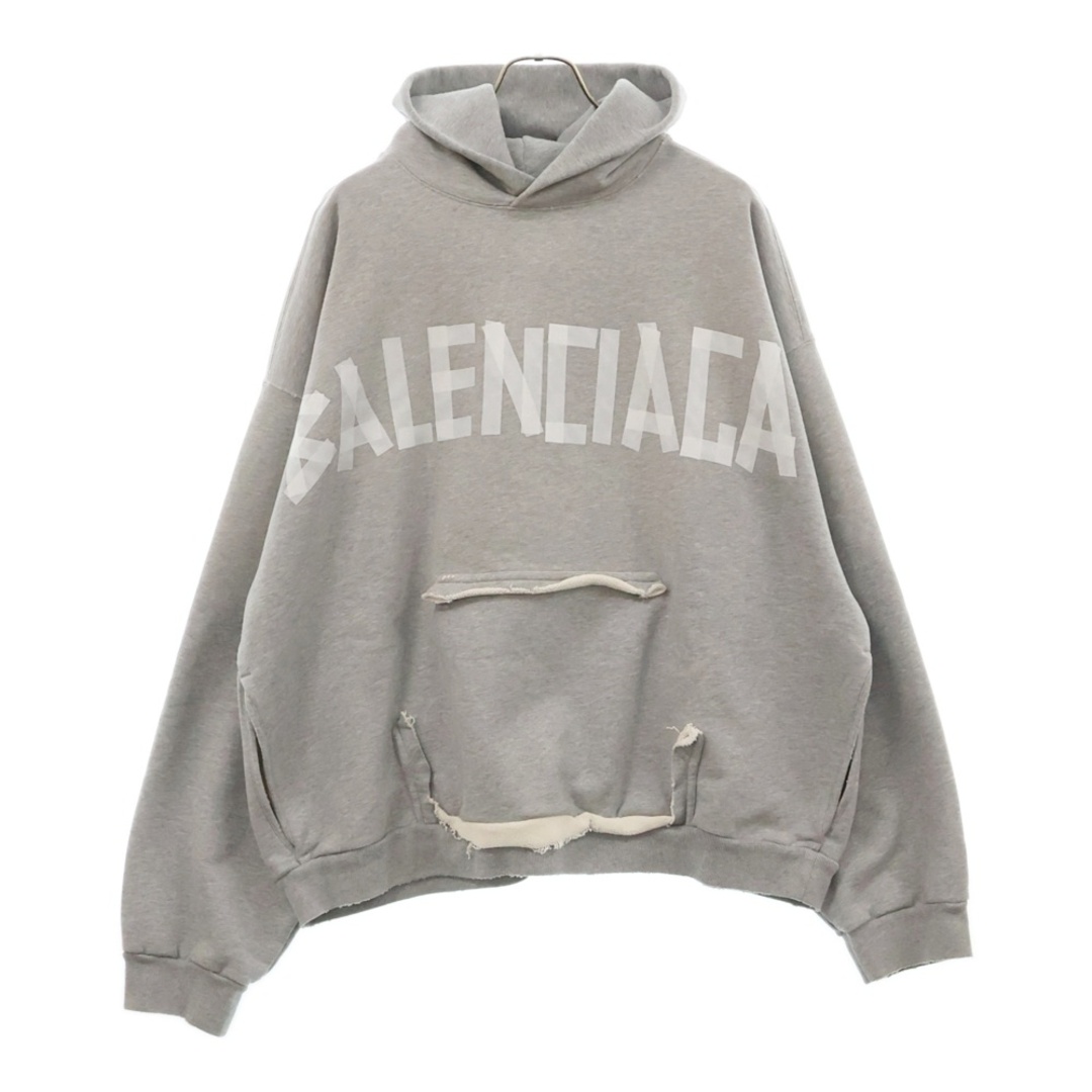 BALENCIAGA - BALENCIAGA バレンシアガ 24SS TAPE LOGO HOODIE BALENCIAGA - BALENCIAGA バレンシアガ 24SS TAPE LOGO HOODIE