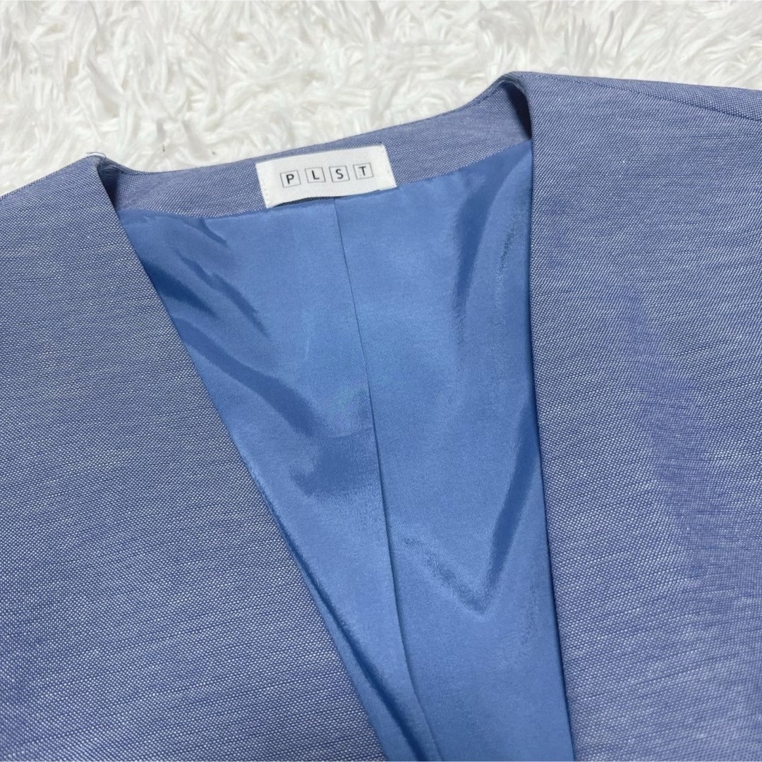 PLST - 美品 プラステ ノーカラー パンツスーツ セットアップ PLST - 美品 プラステ ノーカラー パンツスーツ セットアップ