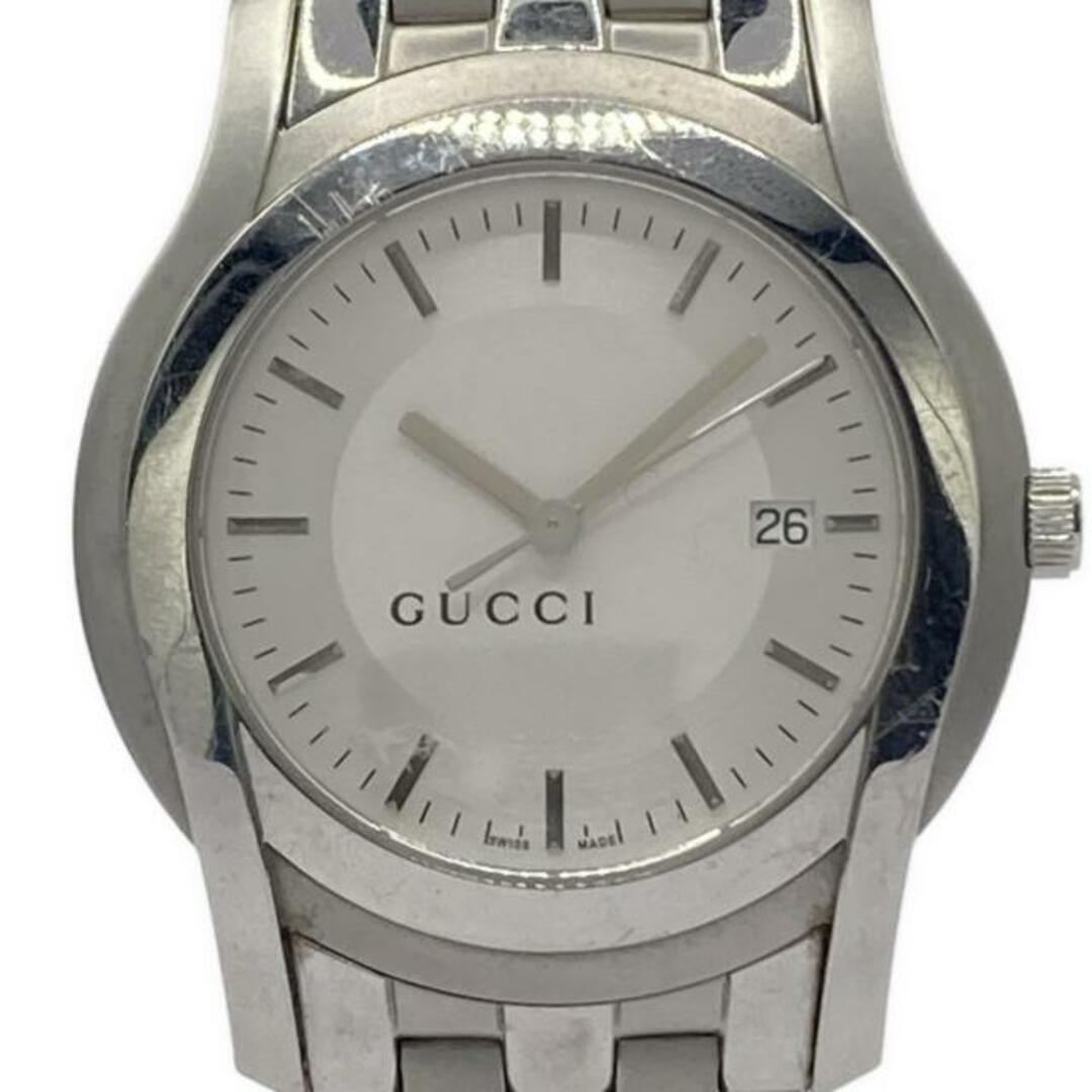 GUCCI - GUCCI(グッチ) 腕時計 - 5500XL メンズ シルバーの通販 GUCCI - GUCCI(グッチ) 腕時計 - 5500XL メンズ シルバーの通販