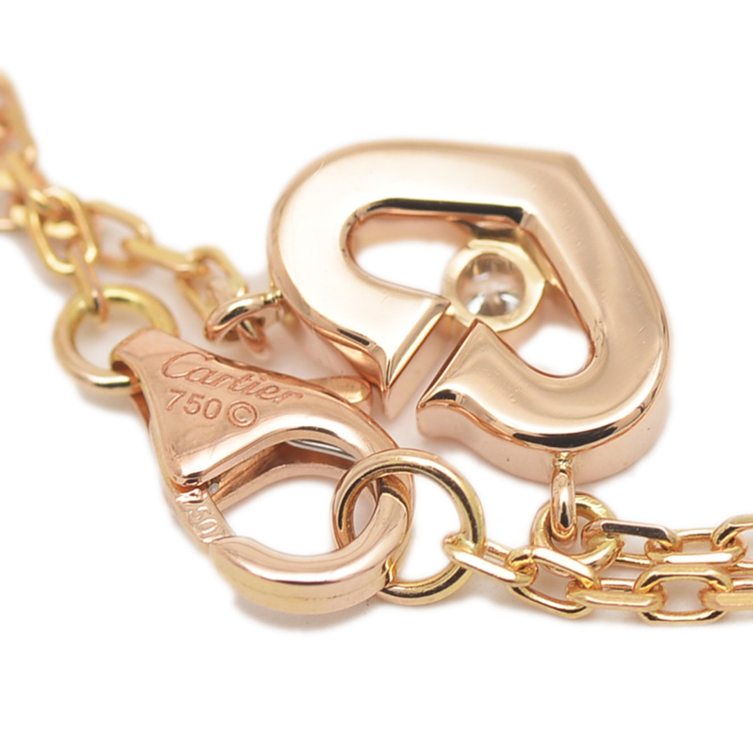 Cartier - カルティエ Cハート ネックレス K18PG/ダイヤ Cartier - カルティエ Cハート ネックレス K18PG/ダイヤ