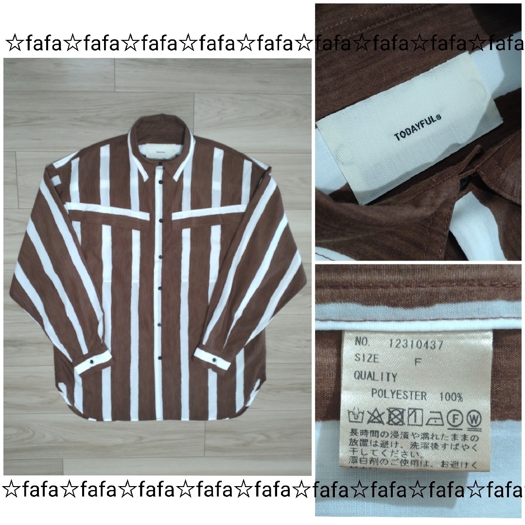 TODAYFUL - 【美品】TODAYFUL Stripe Pocket Shirts 長袖シャツ TODAYFUL - 【美品】TODAYFUL Stripe Pocket Shirts 長袖シャツ