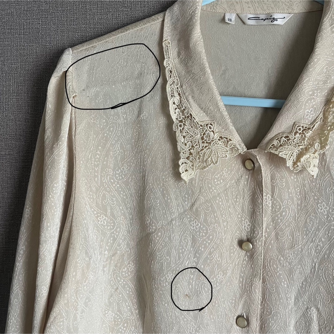 VINTAGE - 古着屋購入 ヴィンテージ ブラウス シャツ レースの VINTAGE - 古着屋購入 ヴィンテージ ブラウス シャツ レースの
