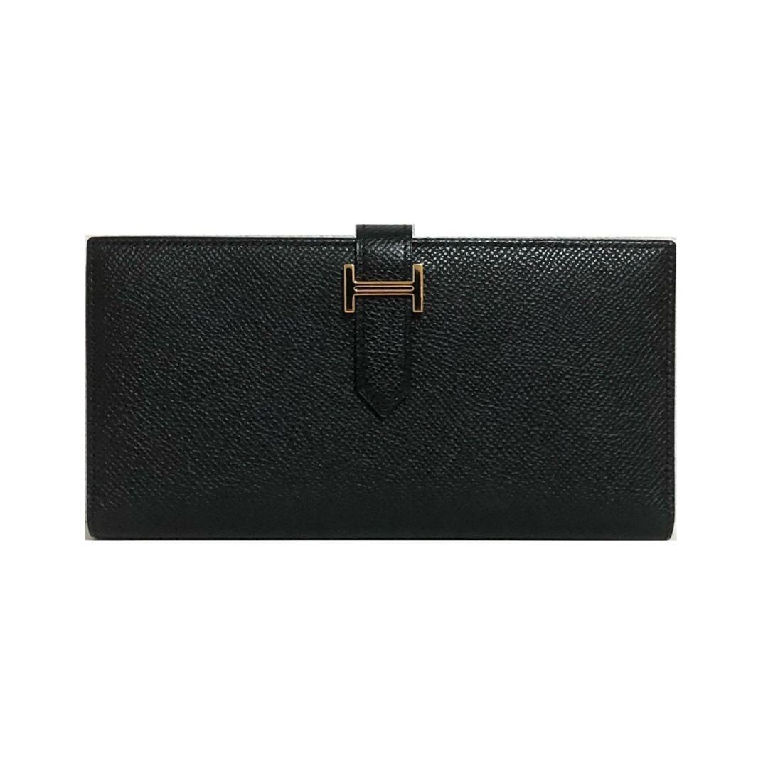HERMES - 未使用☆エルメス ベアン クラシック 薄型 長財布 黒 HERMES - 未使用☆エルメス ベアン クラシック 薄型 長財布 黒