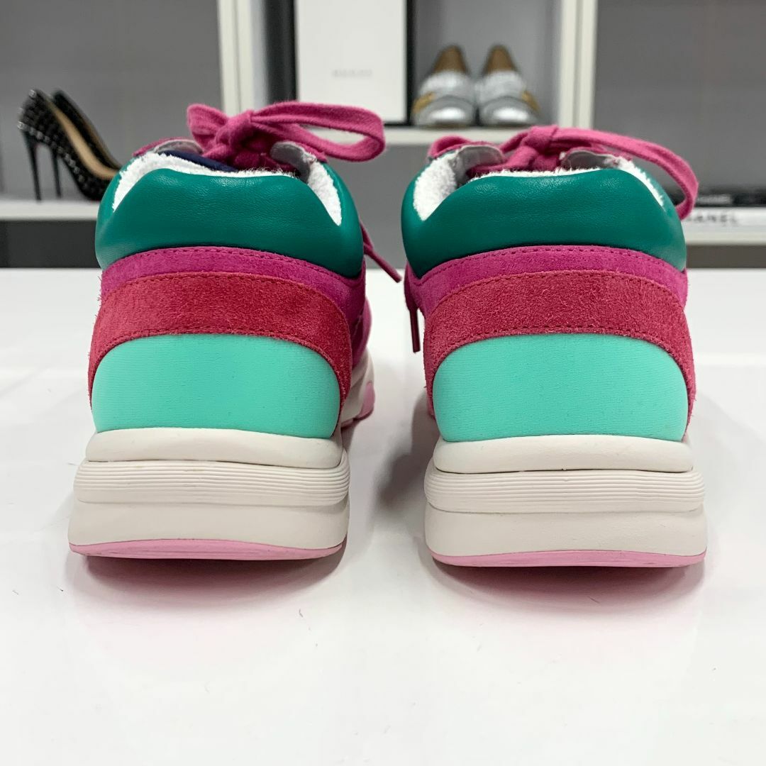 CHANEL - 9796 シャネル ココマーク スエード ナイロン レザー CHANEL - 9796 シャネル ココマーク スエード ナイロン レザー